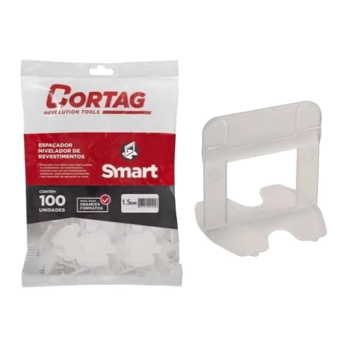 Nivelador de Piso de 1,5mm Cortag (Pacote com 100 Unidades)